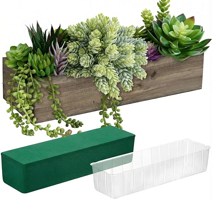 Dandat 1 Set Wood Boxes for Centerpieces 12x4 Inch Rectangle Wooden Planter Box by Dandat