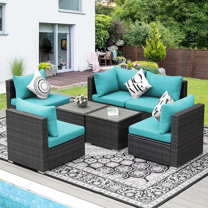 NICESOUL 7 Piece XL Large Modern Outdoor Furniture Sofa Set, 29.3'' High Back - Image 2