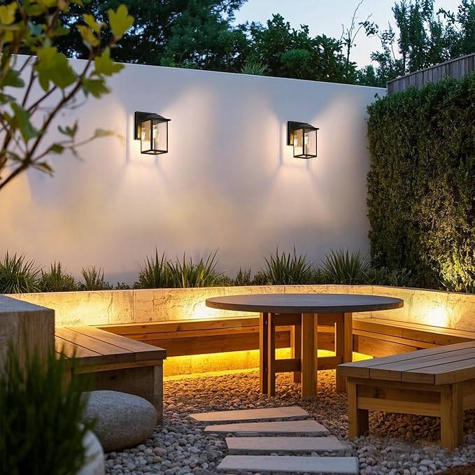Outdoor Wall Lantern, Exterior Waterproof Wall Sconce Lighting Fixture - Image 8