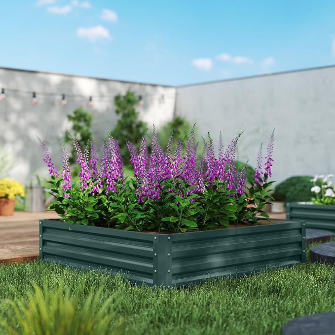 Outsunny Galvanized Raised Garden Bed, - Image 8