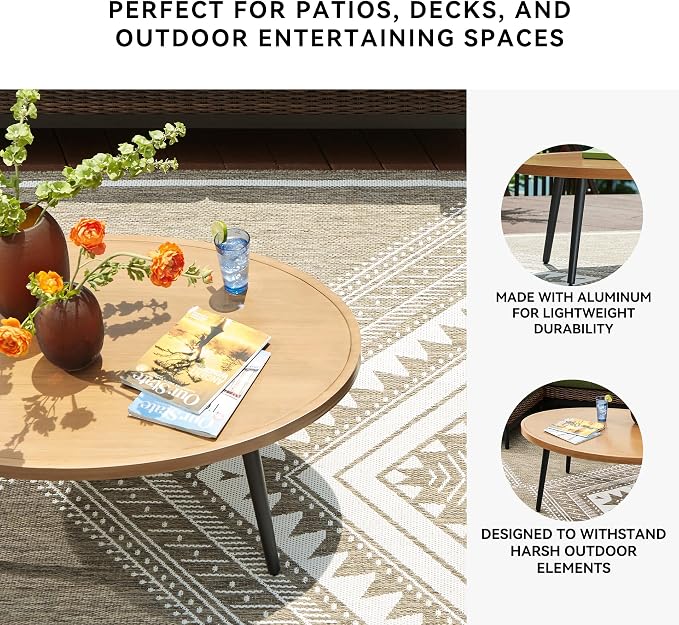 Signature Design by Ashley Horizon Hall Casual Outdoor Coffee Table - Image 4