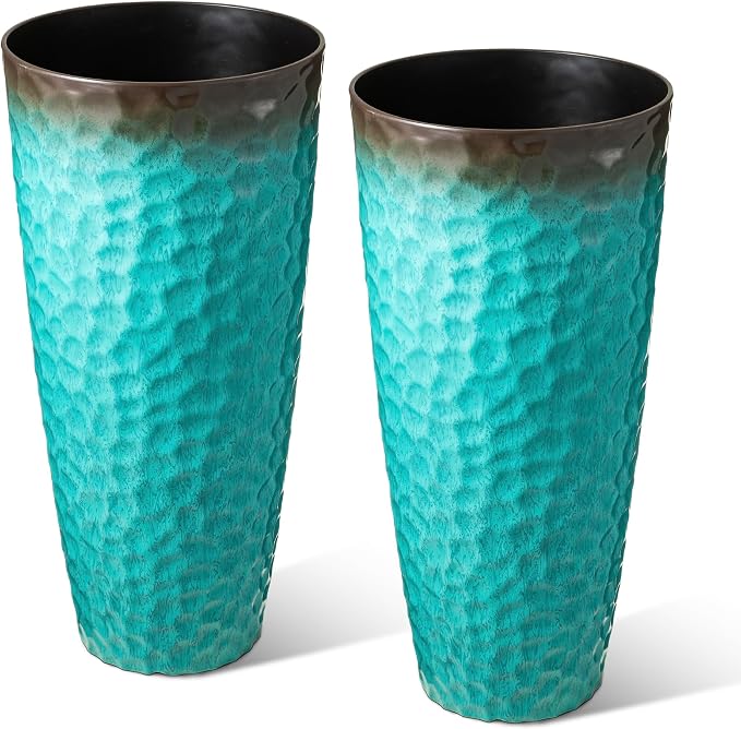 Glitzhome 31" H Oversized Tall Planter, Round Large Flower Pots - Image 8