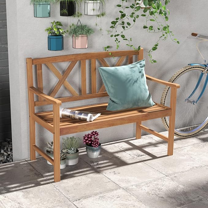 Giantex Patio Garden Bench Loveseat - Image 2