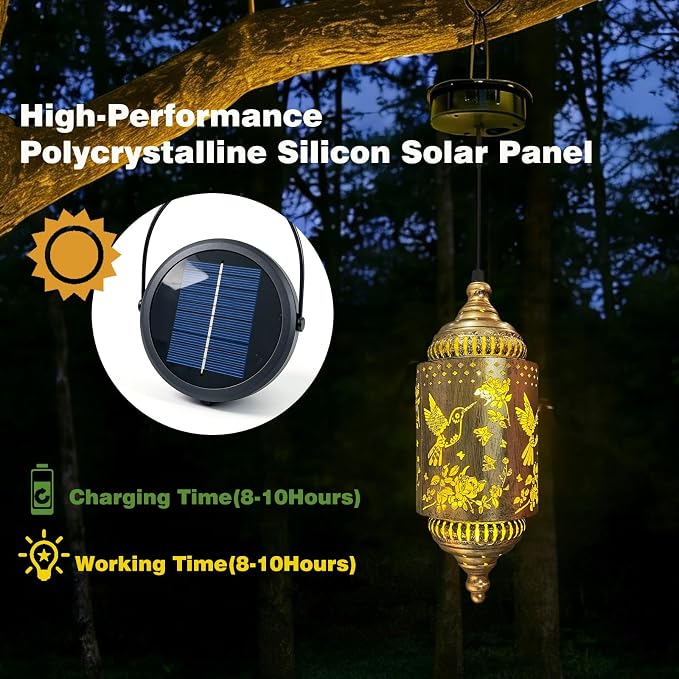 Hummingbird Solar Lantern Outdoor Garden Decor Solar Lights Outdoor Waterproof - Image 5