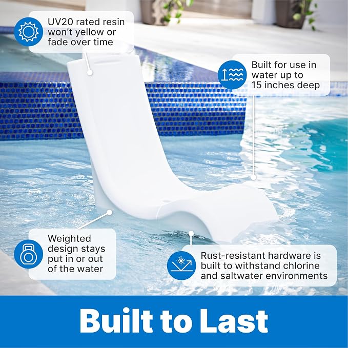 Step2 Vero Pool Chair, Fade-Resistant, Waterproof Patio Furniture - Image 5