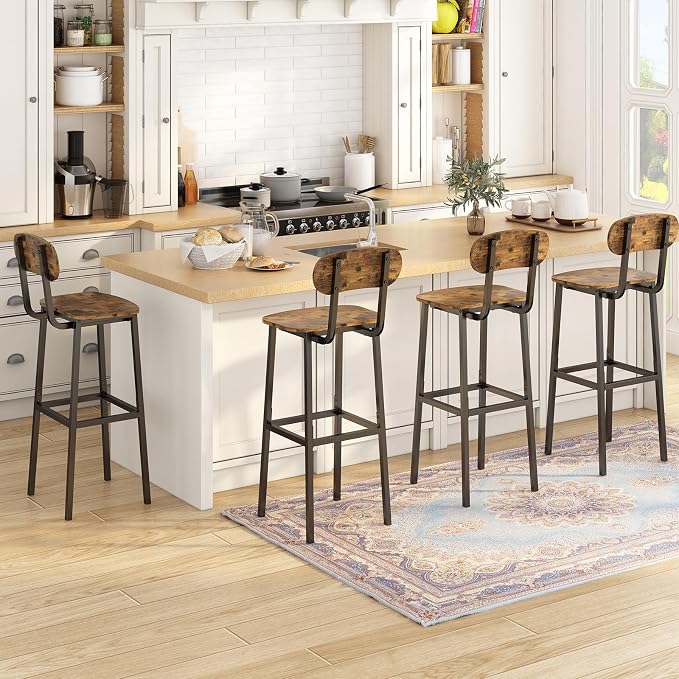 GILLAS Set of 2 Bar Stools, Modern Bar Stool - Image 8
