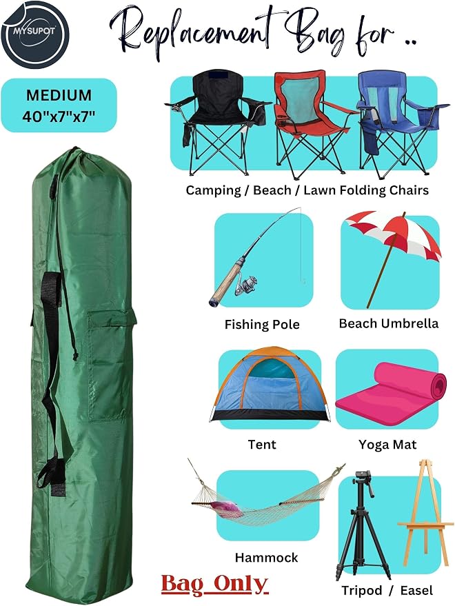 40"x7"x7" Replacement Bag for Folding Camping Chair, Camp Chairs, Yoga Mat - Image 5