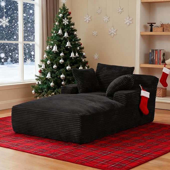 78.7" Chaise Lounge Chair Indoor, Oversized Boneless Couch Comfy Upholstered - Image 8