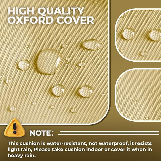 Outdoor Chaise Lounge Chair Cushion 74.4 x 22 x 4.7 Inches Memory Foam Lounge - Image 7