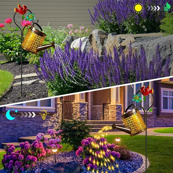 Solar Lights Outdoor, Watering Can - Image 5