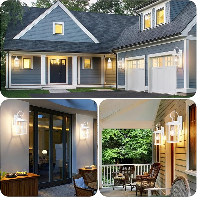 BesLowe 2-Pack Outdoor Wall Light Fixtures, Exterior Lighting Fixtures Wall - Image 7