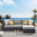 Modway Tahoe Modular Aluminum 2-Piece Outdoor Patio Furniture Gray, by Modway