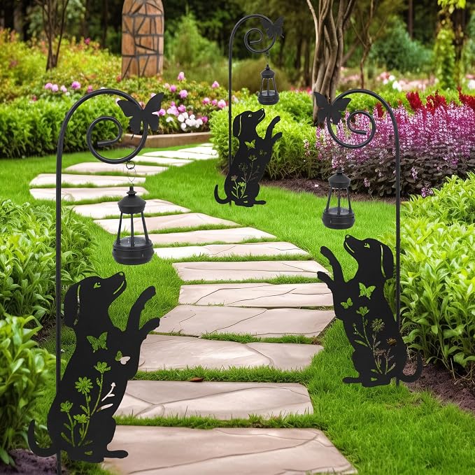 Solar Dog Lantern Garden Stakes - Image 6