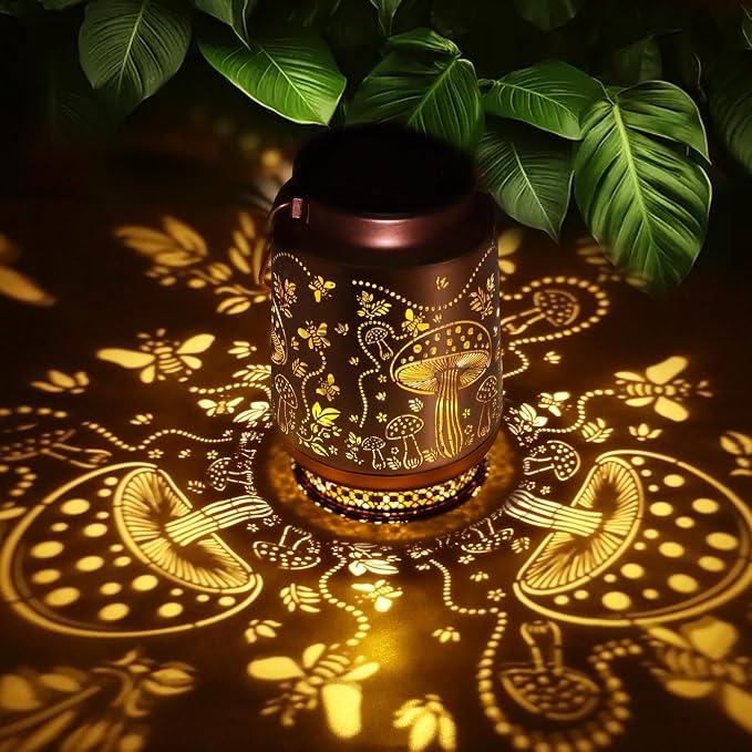 Mushroom Gifts for Women Mushroom Decor Solar Lantern Birthday Gifts Mothers by Fussion