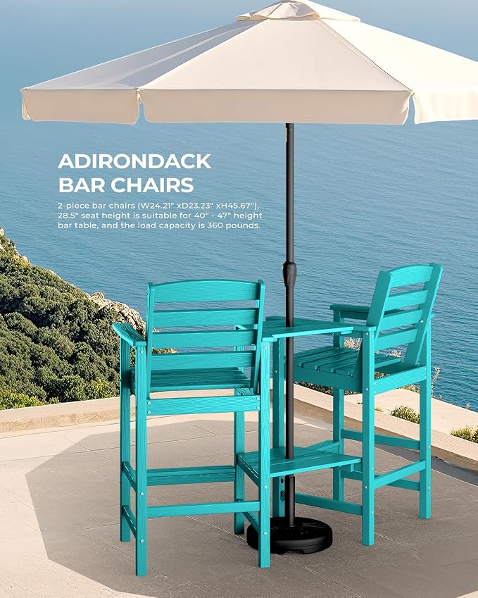 SERWALL Tall Adirondack Chairs Set of 2 - Image 6