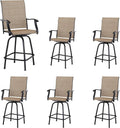 Sophia & William Patio Swivel Bar Stools Set of 6, Bar Height Patio Chair by SophiaWilliam