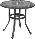 PHI VILLA 32 in Cast Aluminum Patio Outdoor Bistro Round Dining Table by PHIVILLAThepioneerofcomfortablehouseholdsupplies