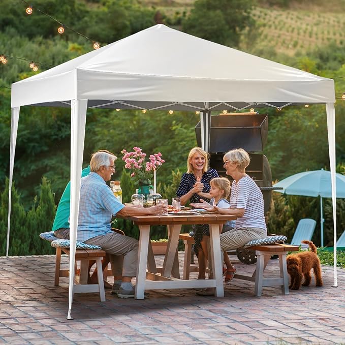 VINGLI 10x10 Pop Up Canopy Tent, Outdoor Tent Canopy Foldable Portable Canopies - Image 6