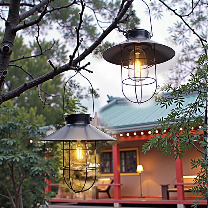 2 Pack ‌Solar Lanterns Outdoor Waterproof Ideal as Gifts - Image 6