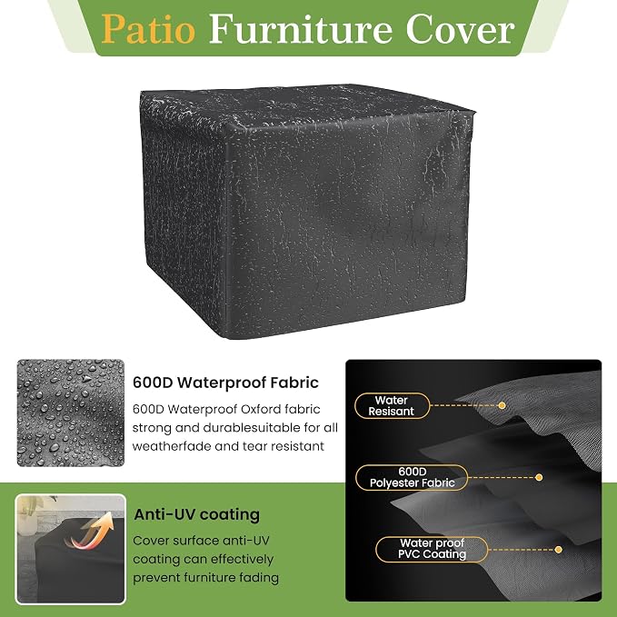 Amopatio Wicker Outdoor Sofa Single Armrest Chair 2 Pack, High Back Waterproof - Image 7