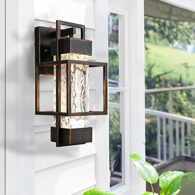 PARTPHONER Modern Outdoor Light Fixtures Dusk to Dawn Outdoor Lighting 2 Pack - Image 5