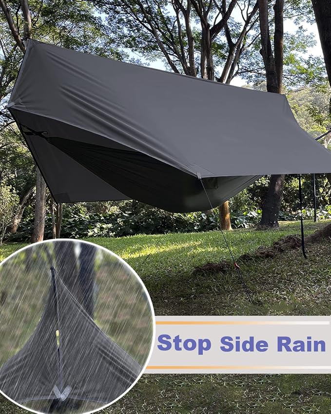 Sunyear Hammock Tent Rain Fly-Camping Hammock Outdoor Tarp-Small Door - Image 3