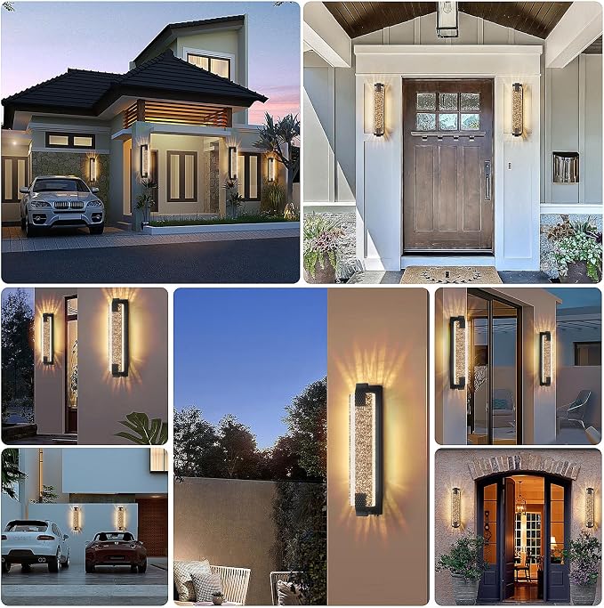 camuucci Dusk to Dawn Outdoor Light, 23.6 Inches LED Porch Lights Outdoor - Image 2