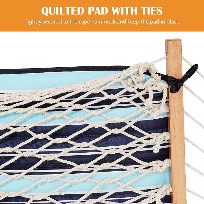 Lazy Daze Hammocks 2 Person Hammock Pad and Pillow Set, Double Polyester - Image 3