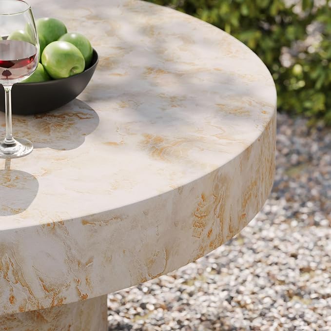 Modway Alora Round Concrete Coffee Table - Image 8