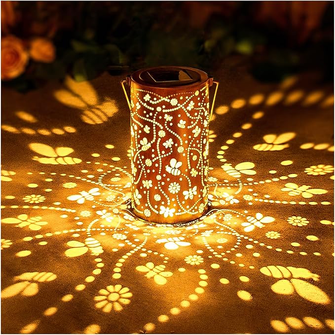 Bee Solar Lanterns Outdoor Waterproof Hanging Solar Lights Bee Gifts by EZTZEN
