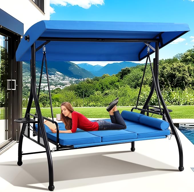 Grepatio 3-Seat Outdoor Porch Swing by Takesyoutohaveawonderfullife