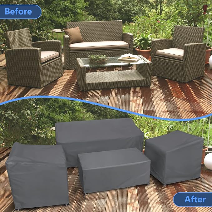 STARTWO Outdoor Furniture Cover Waterproof, 4 Piece Patio Furniture Set Cover - Image 7
