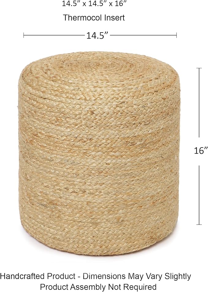 REDEARTH · Cylindrical Pouf Ottoman - Image 3