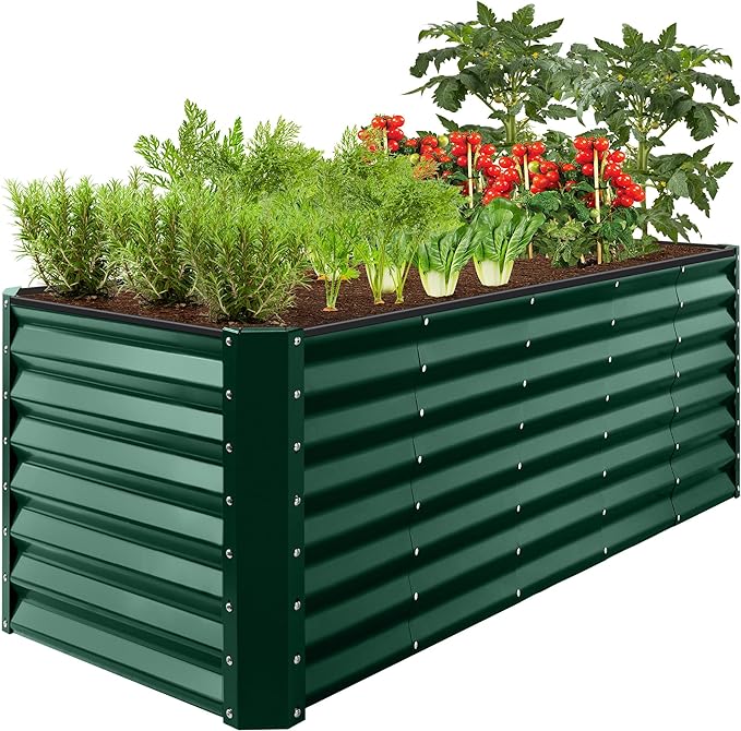 Best Choice Products 8x2x2ft Outdoor Metal Raised Garden Bed, Rectangular Deep by BestChoiceProducts