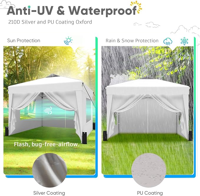 SANWAY 10x10 Pop Up Canopy Tent - Image 2