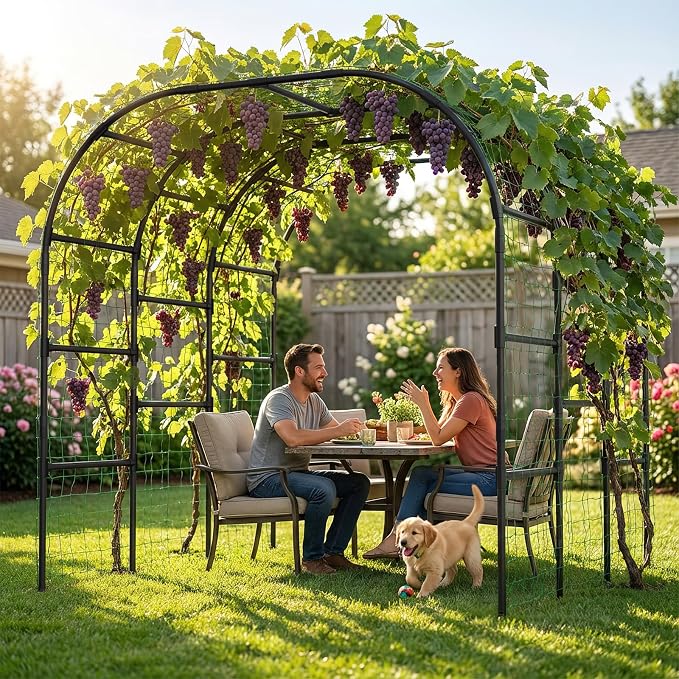SUNYRISY Garden Arch Trellis for Climbing Plants Outdoor - Image 3