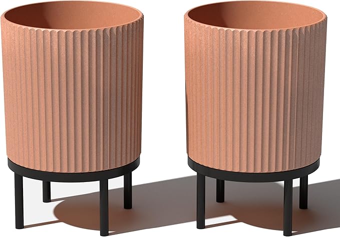 Veradek Demi Series Round Planter w/Stand by VeradekOutdoor