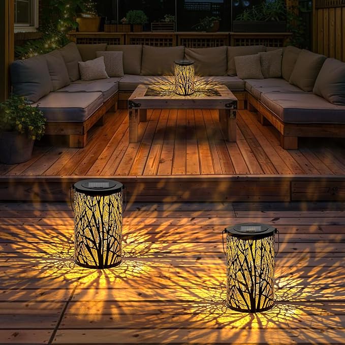2 Pack Large Solar Lanterns Outdoor Waterproof, Gifts - Image 2