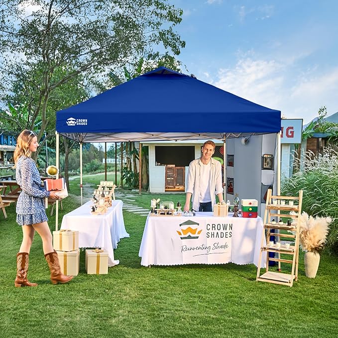CROWN SHADES Canopy Tent, 10 x 10 Foot Portable Pop Up Outdoor Shelter - Image 3
