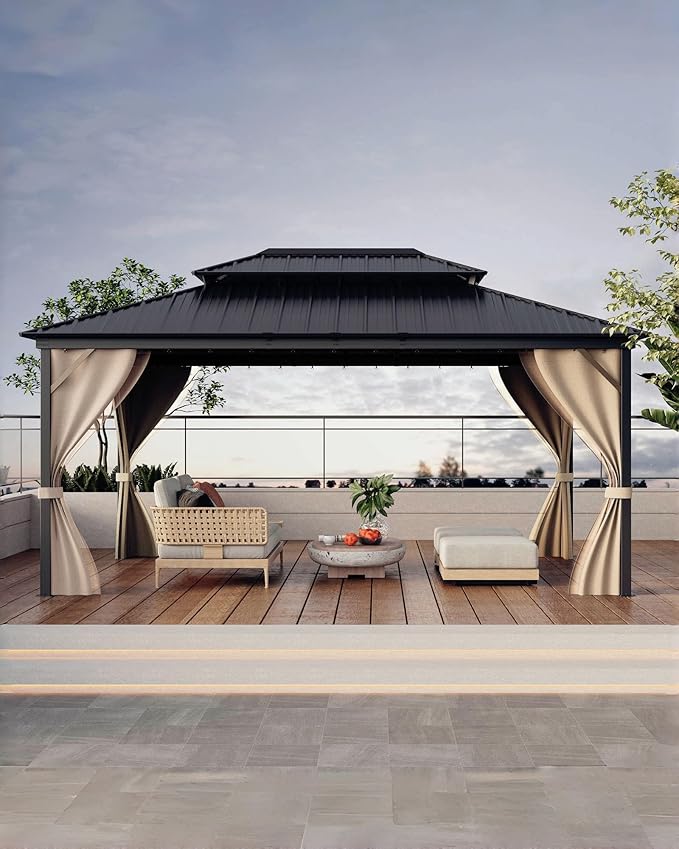 GarveeLife Hardtop Gazebo 12 ft x16 ft by GarveeLife