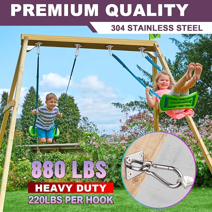 4 Pack M6 Hammock Hanging Hooks, Ceiling Hook Heavy Duty - Image 4