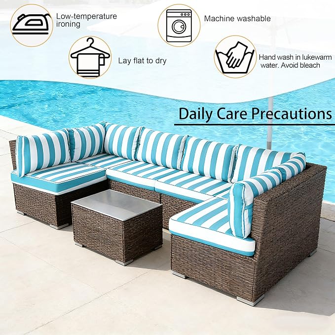 Outdoor Cushion Covers for Patio Furniture, Patio Cushion Covers Replacement - Image 6