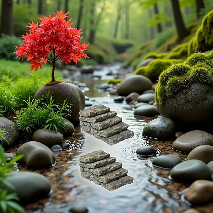 Mini Resin Bridge Stair Stone Straight Bridge Stairs Stone Steps Garden Fairy - Image 7