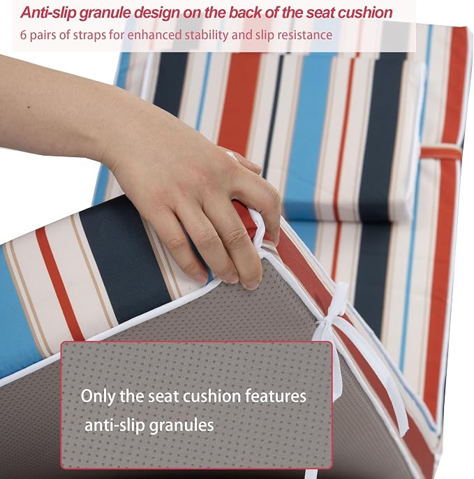 Chaise Lounge Cushions Outdoor 72x21x4 Inch, Patio Lounger Chair Cushion - Image 5