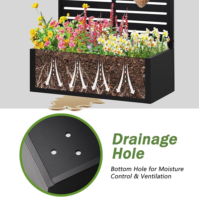 Metal Raised Garden Bed with Trellis, Planter Box - Image 6