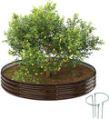 Galvanized Metal Planter Round Raised Garden Bed Kit by ZFHgarden