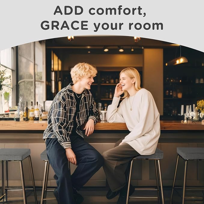 AddGrace Anti-Slip Bar Stool Cushions Square Bar Stool Seat Cushions - Image 6