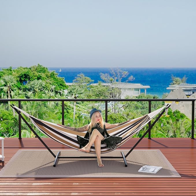 GAOMON Double Hammock with Stand, 450 lb Capacity, Adjustable Portable Hammock - Image 8