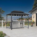 PURPLE LEAF 6.5' X 10' Hardtop Grill Gazebo by PURPLELEAF