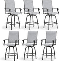 Sophia & William Swivel Bar Stools Set of 6, Outdoor Bar Height Chairs by SophiaWilliam